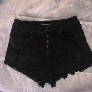 High waist black shorts